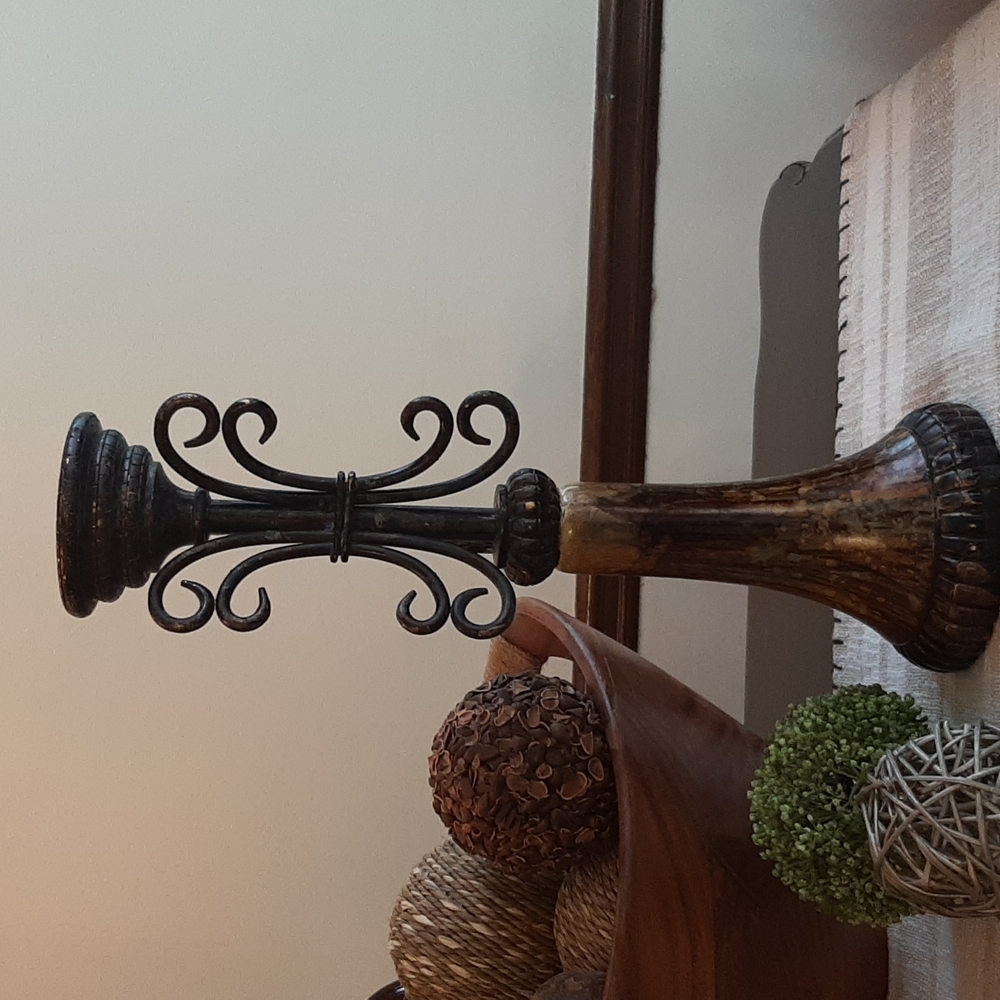 *SOLD*  Colosseum Bronzed Metal Distressed Candle Holder, NWT